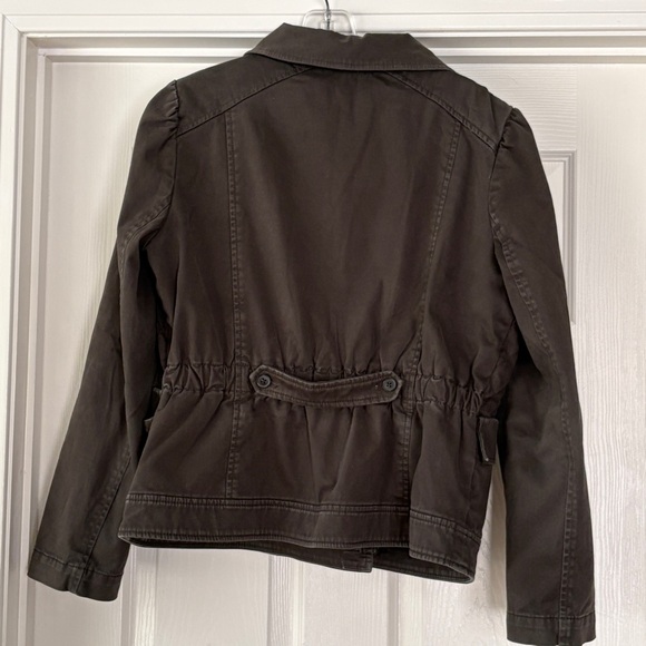 LOFT double-breasted utility jacket w/ notched lapel, M - Picture 3 of 7